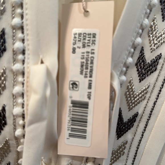 Rebecca Taylor White Silk blouse size 2 - Picture 3 of 5